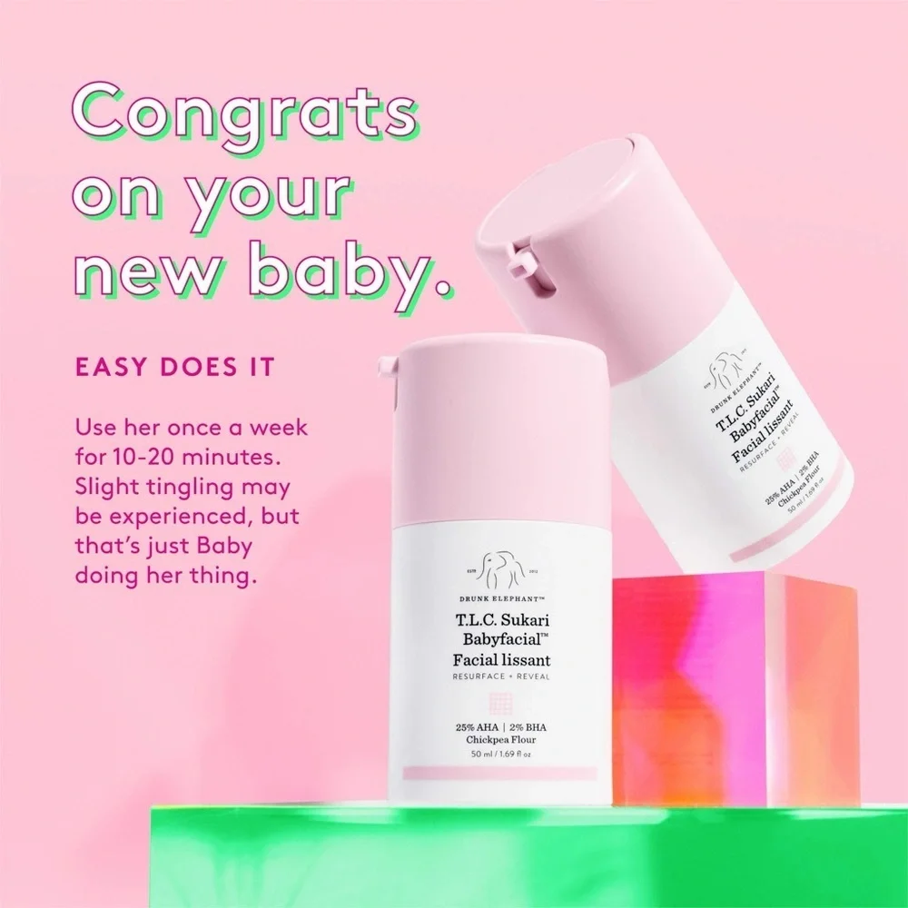 ✨ Drunk Elephant T.L.C. Sukari Babyfacial Mini + Marula Oil | Brand New in Box ✨